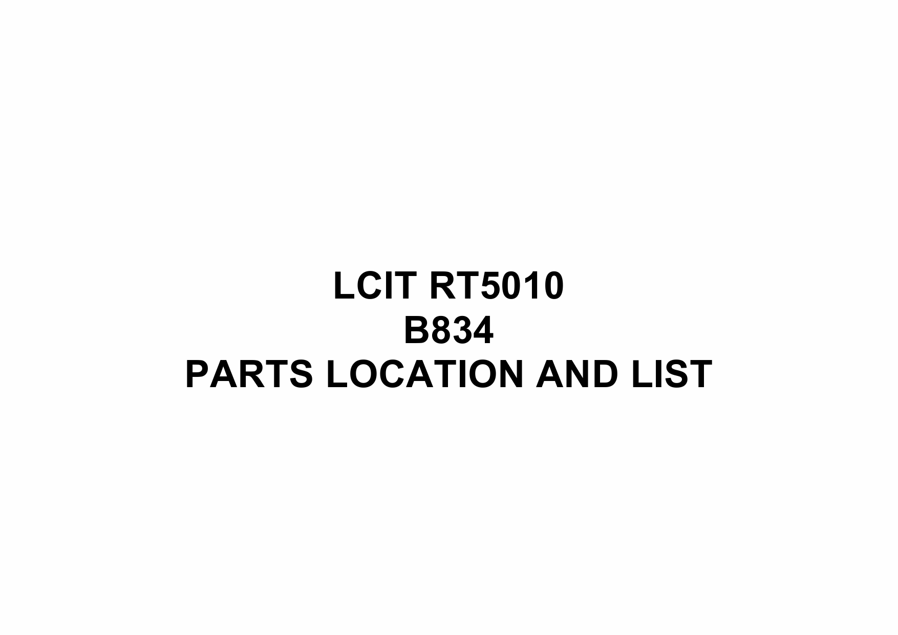 RICOH Options B834 LCIT-RT5010 Parts Catalog PDF download-1